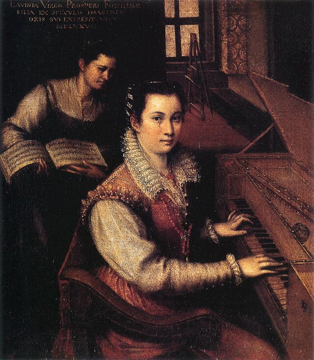 Lavinia Fontana Self Portrait Clavichord Servant