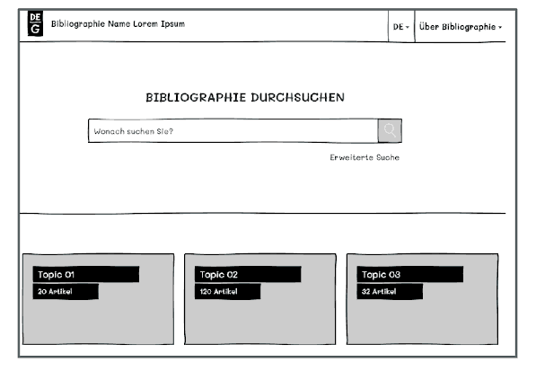 Wireframe for academic database