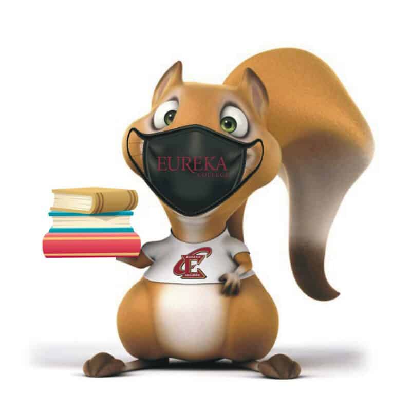 Masked squirrel mascot of Baker University
