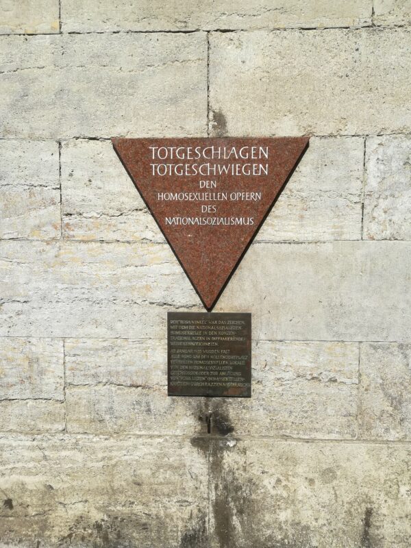 Memorial plaque at Nollendorfplatz in Berlin for the homosexual victims of national socialism 