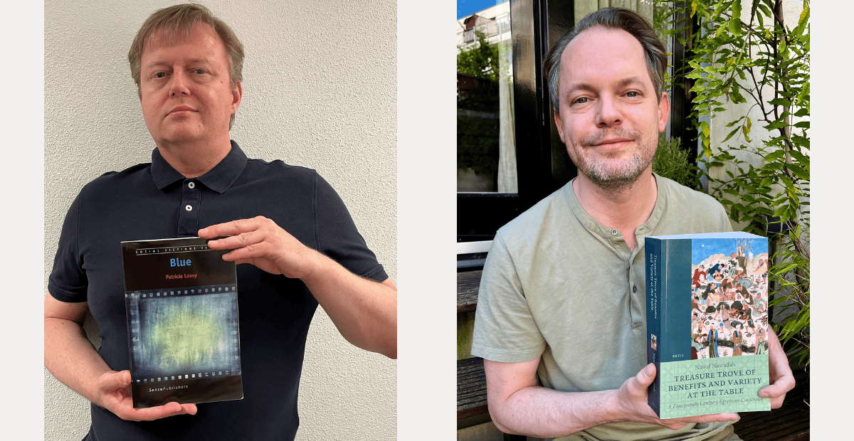 Robert van Gameren, left, and Paul Gijsbers, right. Summer Sale 2024. Summer reading sale De Gruyter Brill tips recommendations favourites sun books.