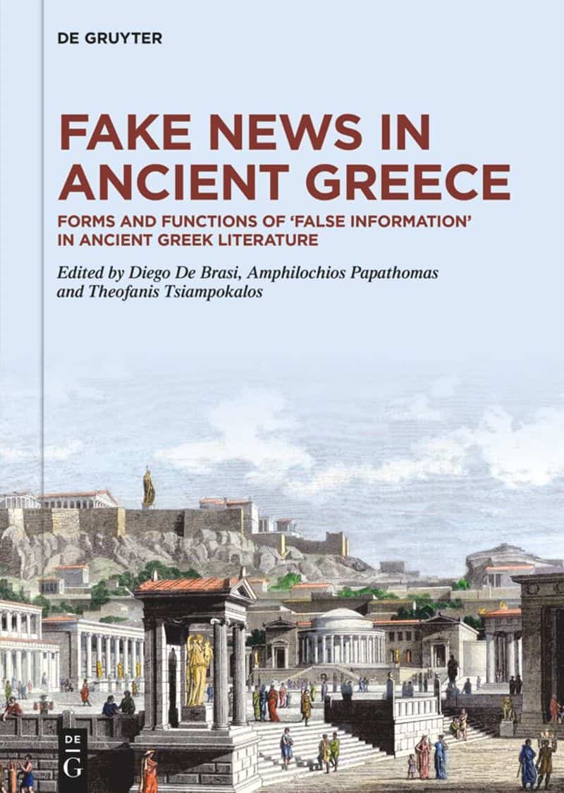 Book cover. Fake News in Ancient Greece. De Gruyter